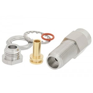 1.85mm Female Bulkhead Mount Connector Clamp/Solder Attachment for ET38321, ET38322, ET38323, ET38340, ET-RG405 252 inch D Hole