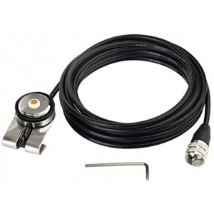 Vehicle Mobile Radio Antenna NMO Mount Fix Bracket Lip Mount with 5m 16.5 feet ET-RG58 Cable UHF PL259 Male Connector