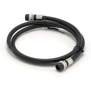 3' Feet, Black ET-RG6 Coaxial Cable with Rubber booted - Weather Proof - Outdoor Rated Connectors, F81 / RF, Digital Coax for CATV, Antenna, Internet, & Satellite