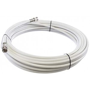BNC Cable, White ET-RG6 HD-SDI and SDI Cable (with Two Male BNC Connections) - 75 Ohm, Professional Grade, Low Loss Cable - 150 feet (150')