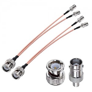 BNC Splitter Cable BNC Male to Dual BNC Female Extension Cable V Type ET-RG316 6inch(15cm) RF Coaxial Pigtail Cable BNC Cable 50 Ohm 2 Pack