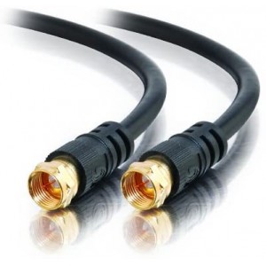 Ebeestock 27029 Value Series F-Type ET-RG59 Composite Audio/Video Cable, Black (3 Feet, 0.91 Meters)