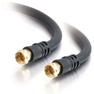 Ebeestock 29131 Value Series F-Type ET-RG6 Coaxial Video Cable, Black (3 Feet, 0.91 Meters)