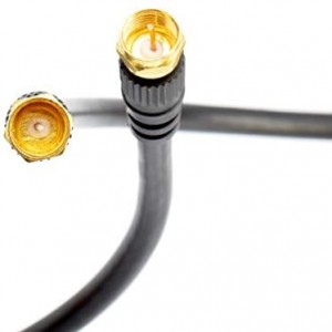 Coaxial Cable (Coax Cable) 75ft with Gold, Easy Grip Connectors- Black - 75 Ohm ET-RG6 F-Type Coaxial TV Cable - 75 Feet Black