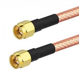 SMA to SMA Cable, SMA Male to Male Low Loss ET-RG400 Coax 1.6ft for 4G LTE GPS WiFi Antenna, Ham Radio, SDR Devices, Wireless LAN Devices