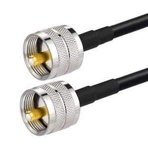 UHF Male to UHF Male Low Loss Digital Coax Cable,PL259 Jump Cable with ET-RG58 Coax Cable, for HAM & CB Radio(1feet)(UHF-JJ-ET-RG658)