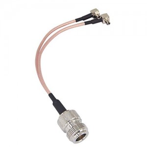 N Female Antenna Cable External Adapter Cable Pigtail N Female to 2 X TS9 Male Connector Cable Splitter Combiner Y Type Cable Pigtail ET-RG316 15CM