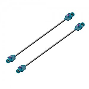 2 PCS Fakra Z Cable Fakra Z Male to Male Vehicle Aerial Antenna Extension Cable ET-RG174 15CM/6IN for Car Stereo GPS Navigation System Antenna