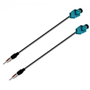 2PCS Fakra Z Plug to DIN Plug Adapter Cable Fakra Z Adapter Car Radio TV GPS Fakra DIN Plug Pigtail ET-RG174 6Inch/15CM for FM/AM Radio Antenna