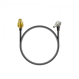 SMA Female to CRC9 Male Angled 90 Degree Adapter Cable 4G Antenna RF Pigtail Cable ET-RG174 30CM/11.8In for 2G 3G 4G LTE Modem Router Hotspot Mobile