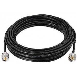 UHF Male PL-259 to UHF Male PL-259 Digital Coax UHF Jumper Cable 25ft for HAM & CB Radio,Antenna Analyzer, Dummy Load, SWR Meter etc.