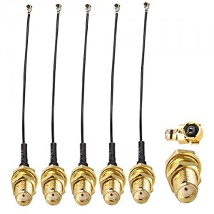 5 pcs 6inch IPX/UFL to SMA Extension Cord Antenna WiFi Pigtail Cable SMA Female to IPX RF Adapter Cable 1.13mm
