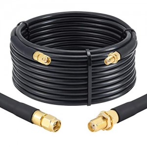 RF 25ft SMA Male to SMA Female Coax Extension Cable 50 Ohm KMR240 Low Loss SMA Coax Cable with SMA Connectors for 3G/4G/5G/LTE/ADS-B/WiFi/Ham/Radio